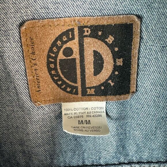 Vintage Planet Hollywood Lake Tahoe Trucker Jacket Men's Size M Jean Denim Coat - Picture 8 of 10